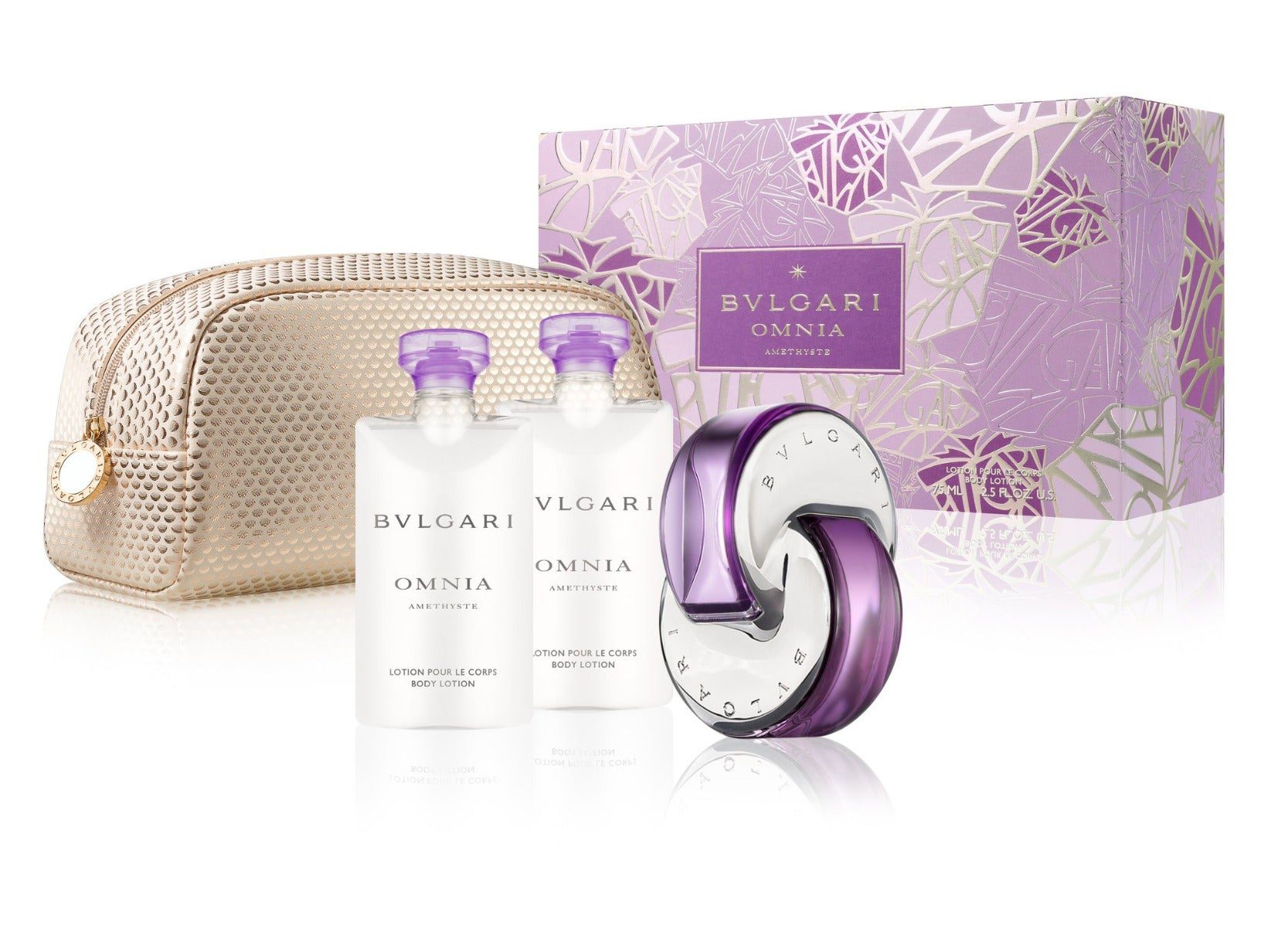 bvlgari_nia_amethyste_for_women_set_edt_65ml_body_lotion_2_x_75_ml_beauty_pouch Bvlgari Omnia Amethyste For Women Set EDT 65ml + Body Lotion 2 X 75 ml + Beauty Pouch - Image 1