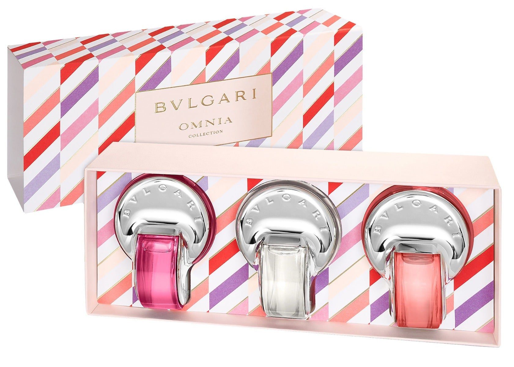 1604987974888smainzoom BVLGARI OMNIA (CORAL + CRYSTALLINE + PINK SAPPHIRE) FOR WOMEN MINI SET EDT 3x5 ml - Image 1
