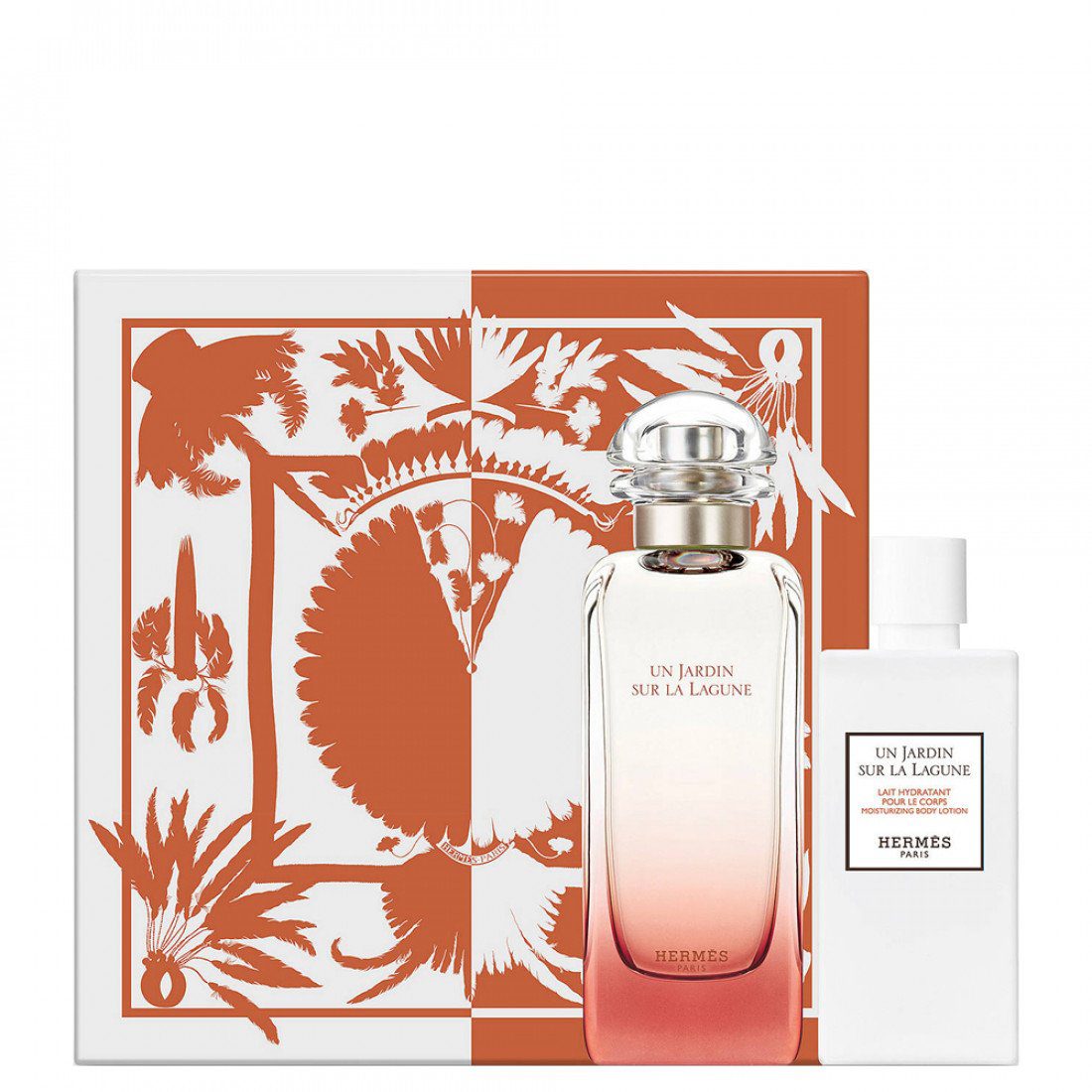 3346133600814 HERMES UN JARDIN SUR LA LAGUNE FOR UNISEX SET EDT 100 ml + MOISTURIZING BODY LOTION 80 ml - Image 1