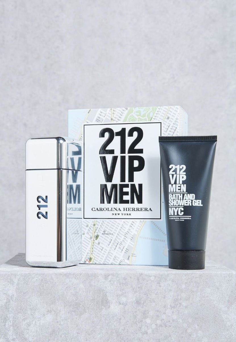 8411061787328 Carolina Herrera 212 Vip Men Perfume Set For Men EDT 100ml + Shower Gel 100ml - Image 1