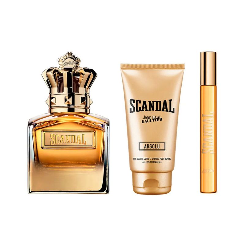 8435415098977_3 Jean Paul Gaultier Scandal Absolu Pour Homme For Men Set Parfum Concentre 100ml + Parfum Concentre 10ml+ All-Over Shower Gel 75ml - Image 1