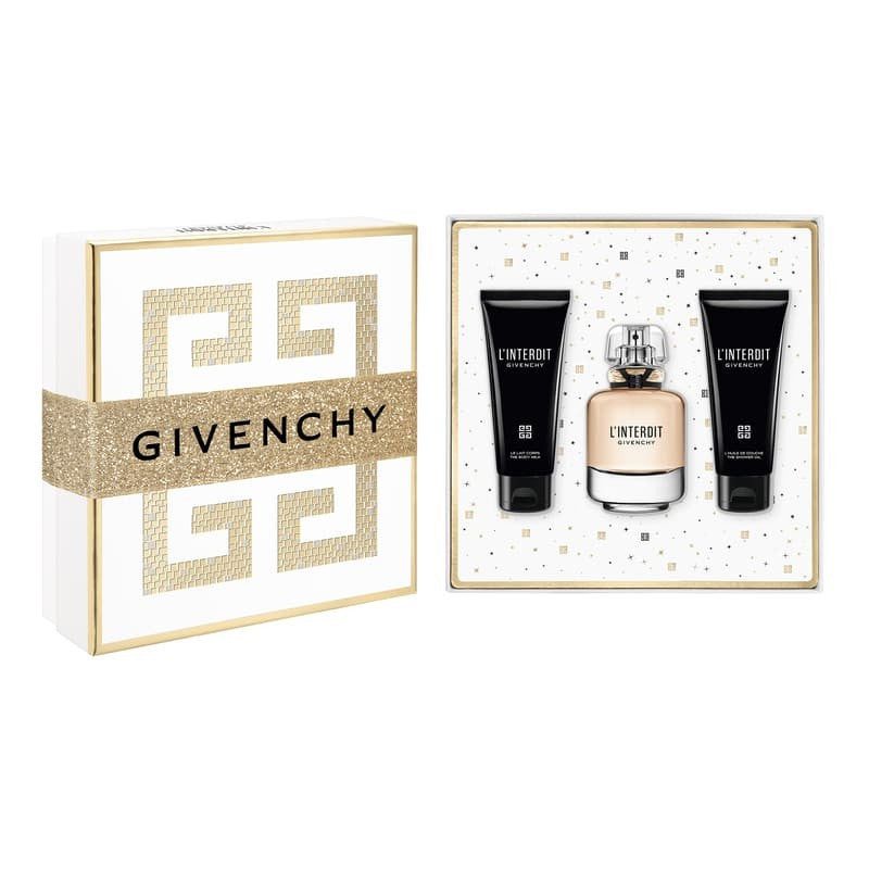90818940947-1 Givenchy L'interdit Set EDP 80ml + The Body Milk 75ml + The Shower Oil 75ml For Women - Image 1