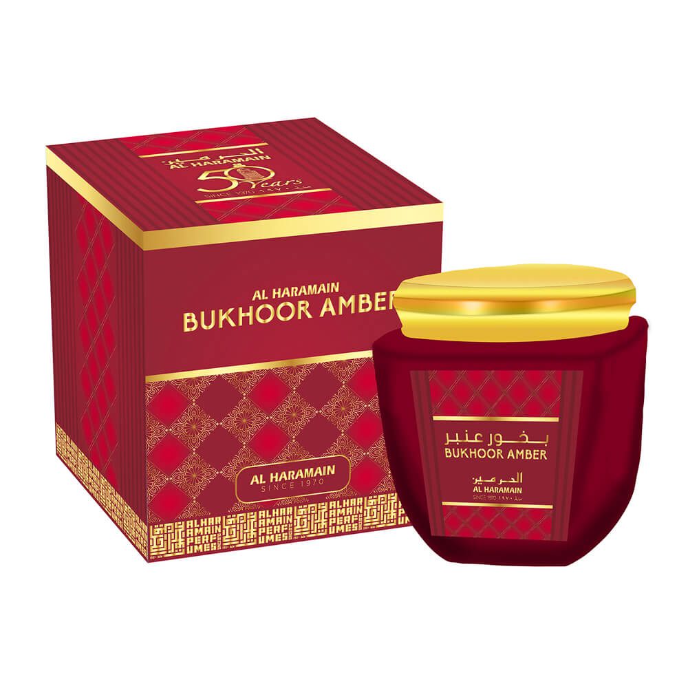 AlHaramainBukhoorAmber80g Al Haramain Bukhoor Amber 80g - Image 1