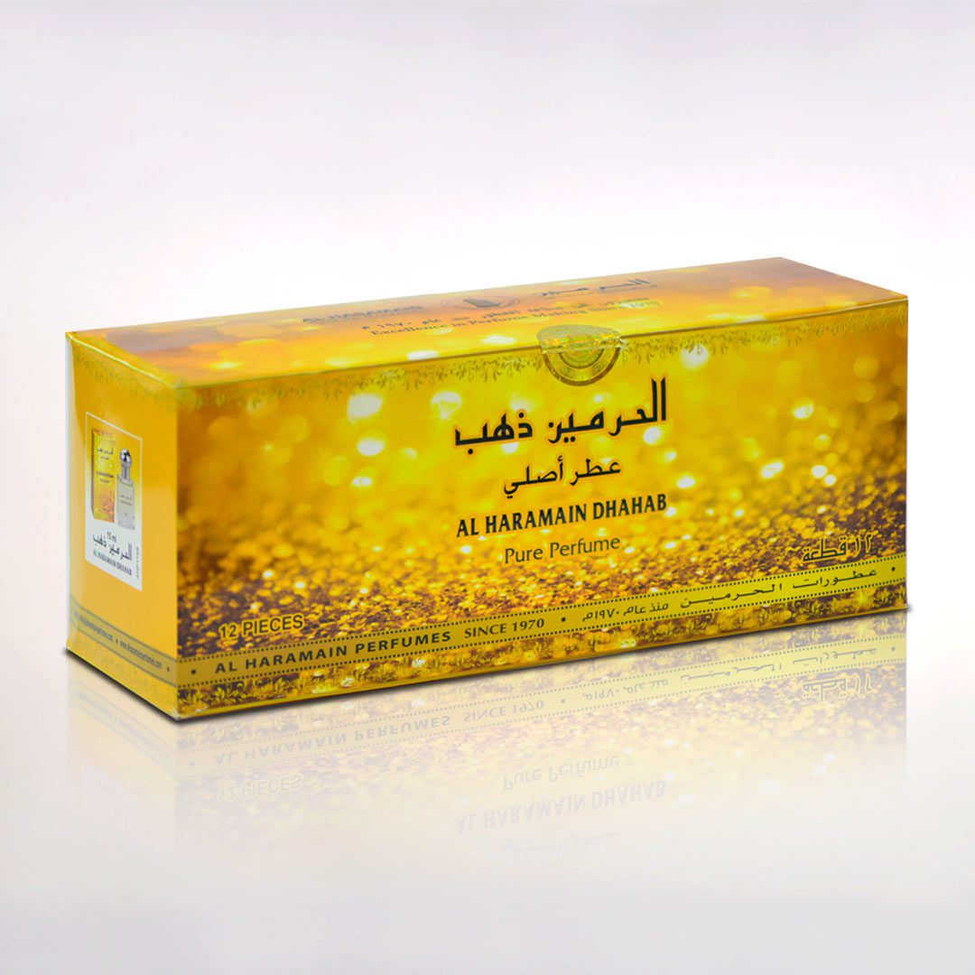 AlHaramainDhahabConcentratedPerfumeOil12X15ml-1 Al Haramain Dhahab Concentrated Perfume Oil 12 x 15ml - Image 1