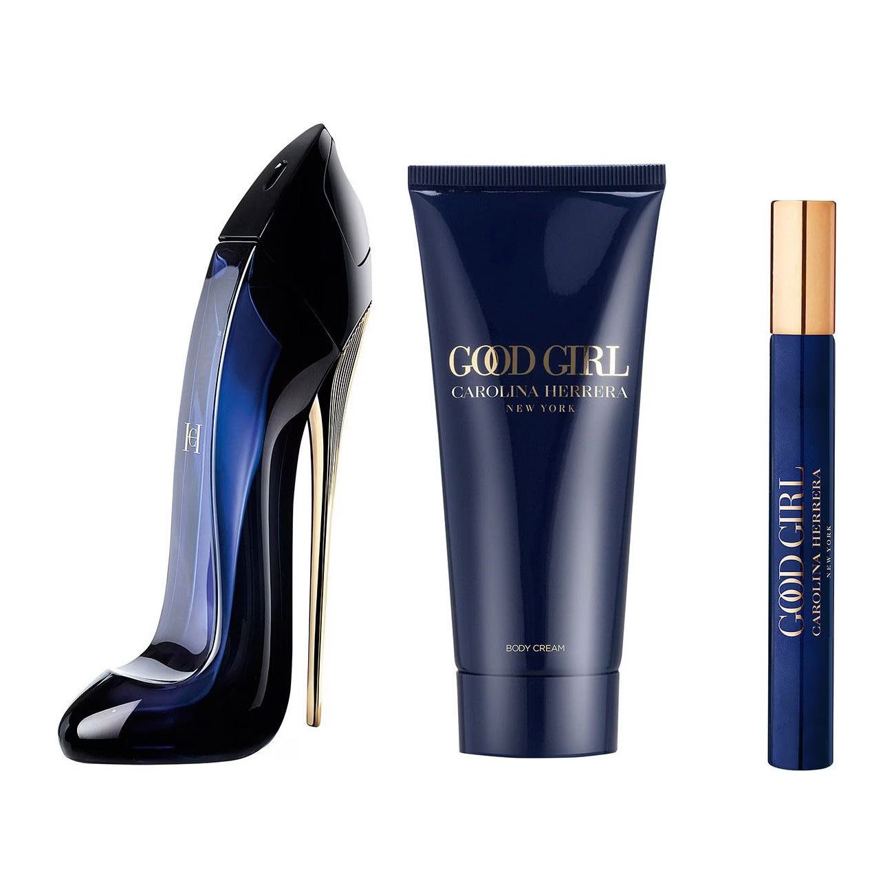 CarolinaHerreraGoodGirl3pcs_EDP80ml_BLotion100ml_EDP10mlMiniature_Set Carolina Herrera Good Girl Gift Set For Women - Image 1