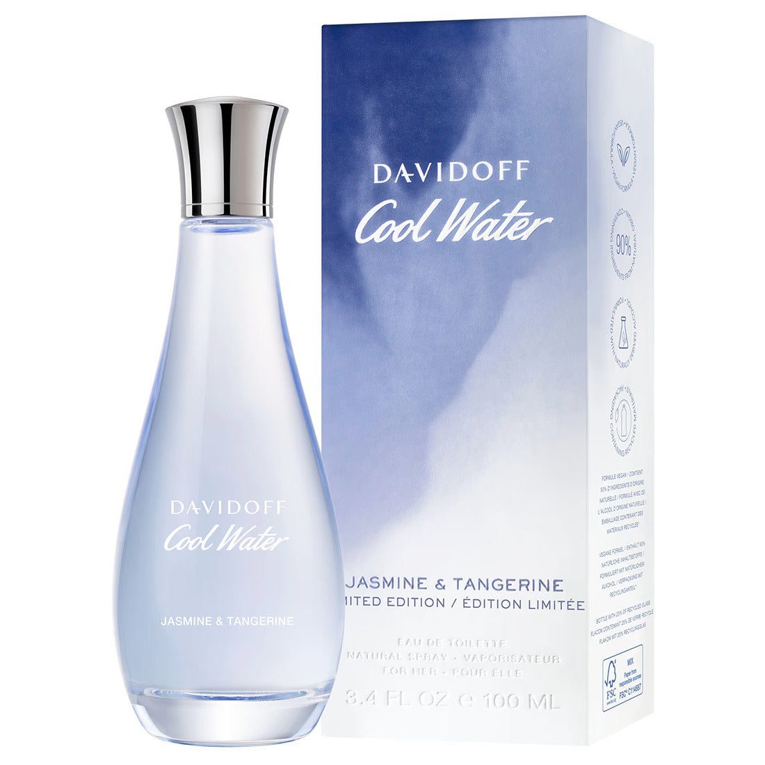 DavidoffCoolWaterJasmineTangerineLimitedEditionForHer_W_Edt100Ml Davidoff Cool Water Jasmine & Tangerine Limited Edition For Her Perfume For Women EDT 100ml - Image 1