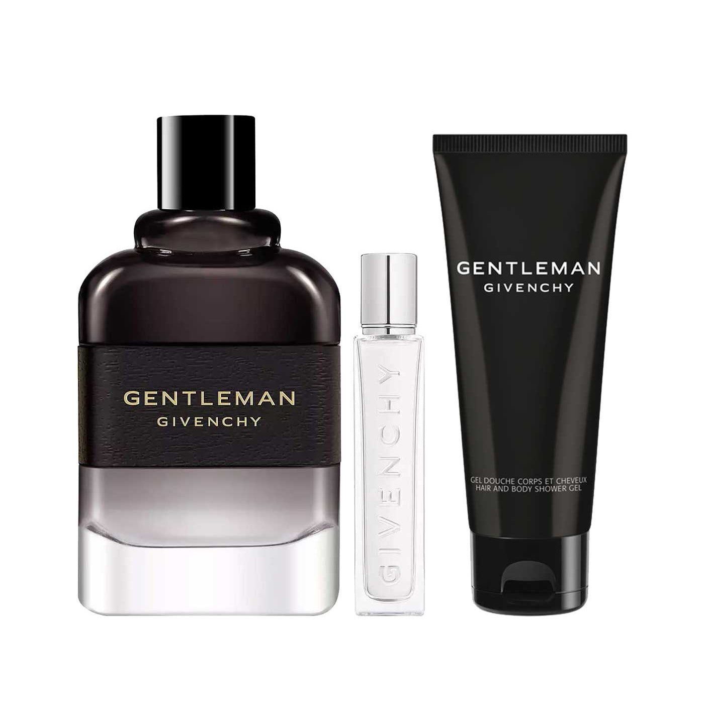 GivenchyGentleman3pc_EDP100ml_SGel75ml_TravelSpray12.5ml_Set Givenchy Gentleman Gift Set For Men - Image 1