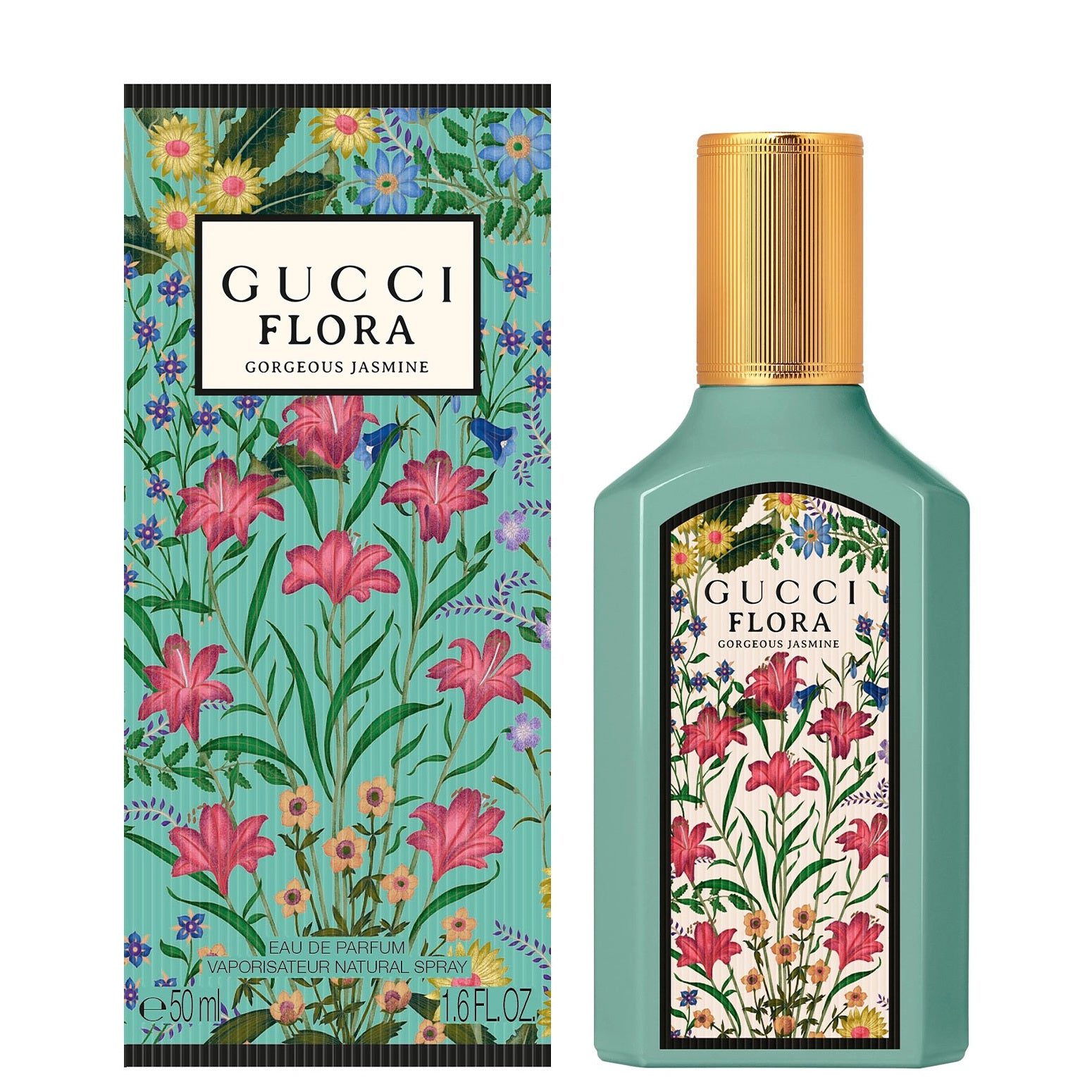 GucciFloraGorgeousJasmine_W_Edp50Ml Gucci Flora Gorgeous Jasmine Perfume For Women EDP 50ml - Image 1