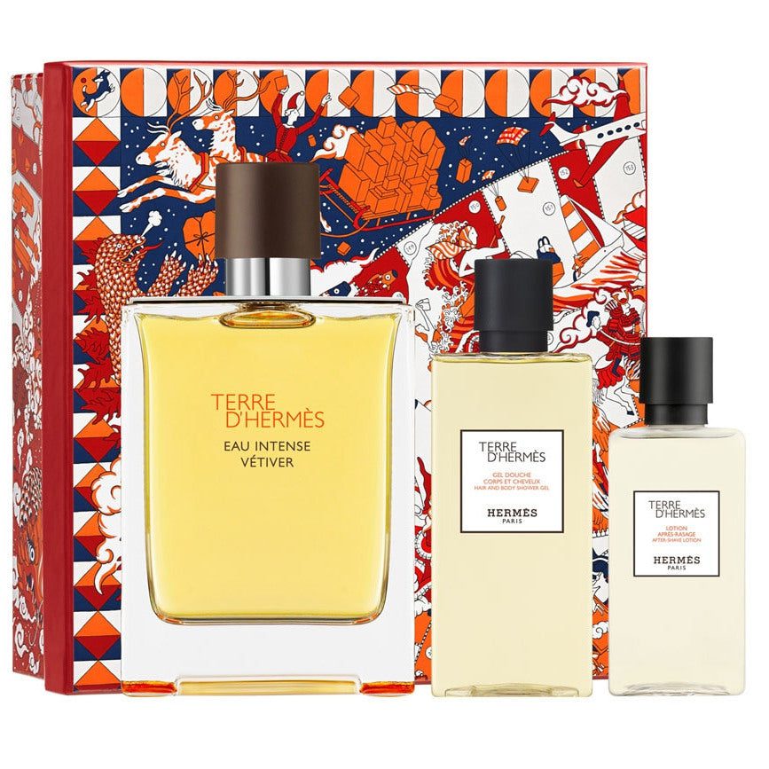 HermesTerreD_HermesEauIntenseVetiver_M_Set Hermes Terre D'Hermes Eau Intense Vetiver Gift Set For Men - Image 1