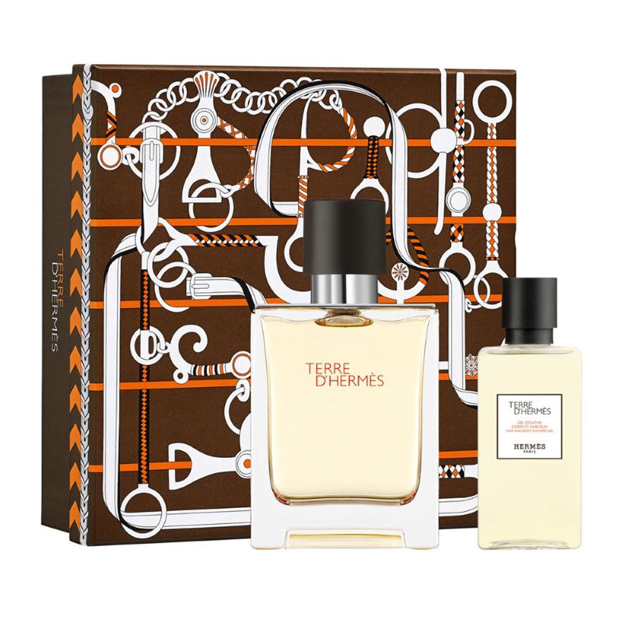 HermesTerreD_Hermes_M_SetEdt50Ml_Hair_BodyShowerGel40Ml Hermes Terre D'Hermes Gift Set For Men - Image 1