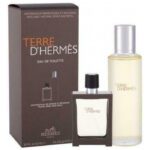 Hermes Terre D'hermes  Set EDT 30ml Travel Spray Refillable + EDT 125ml  Refill For Men - Image 2