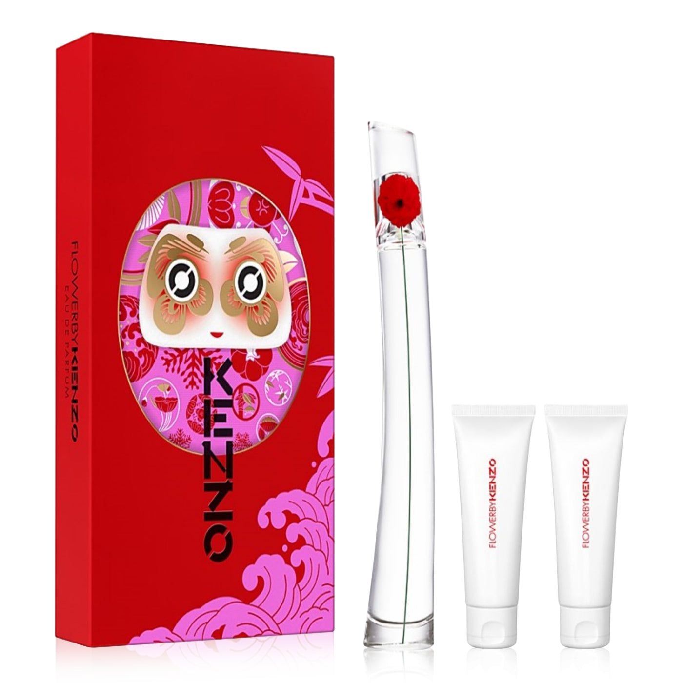 KenzoFlowerByKenzo_W_SetEdp100Ml_BodyMilk75Ml_MilkyShowerCream75MlFr Kenzo Flower By Kenzo Gift Set For Women - Image 1