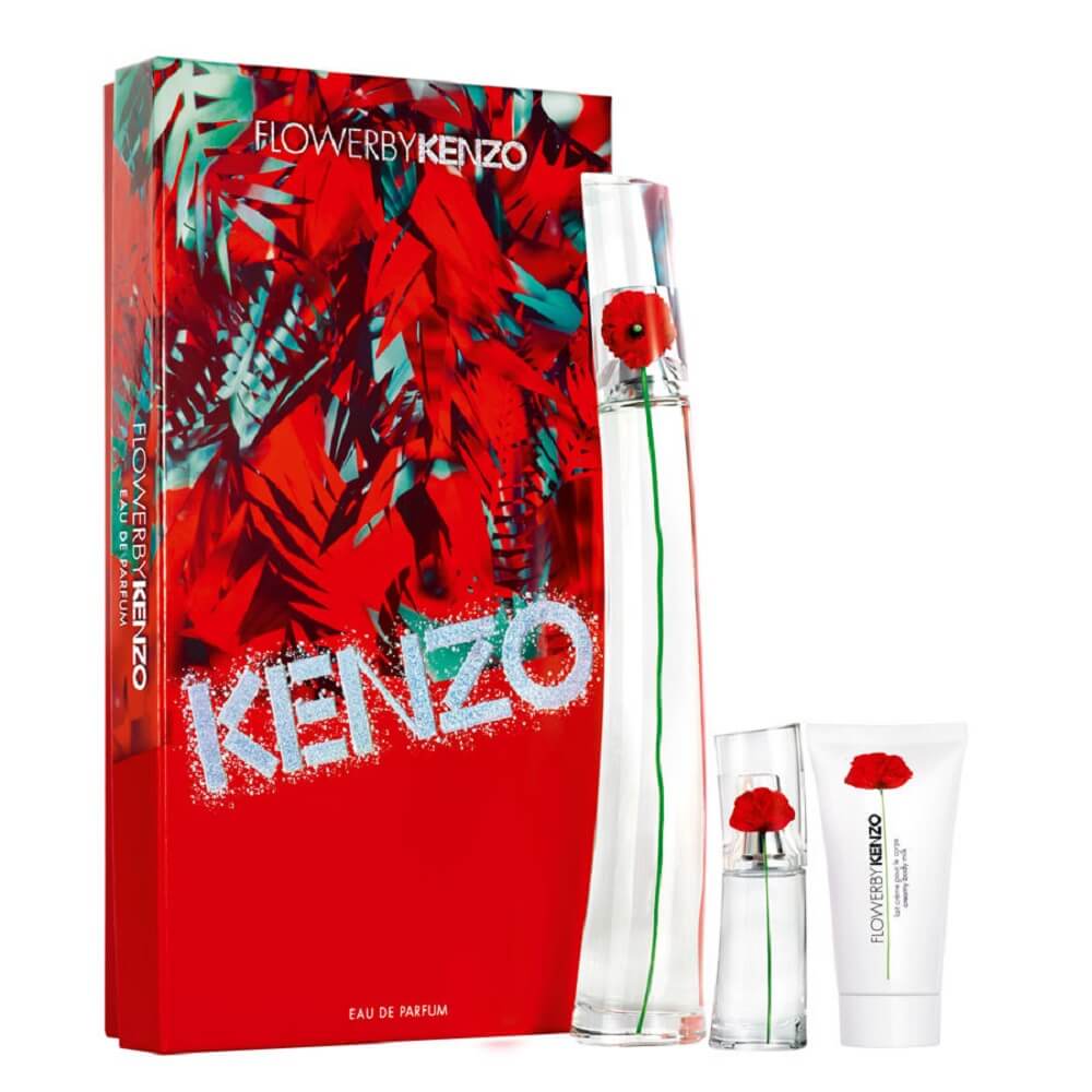 KenzoFlowerByKenzo_W_SetEdp100Ml_Edp15Ml_BodyMilk75Ml Kenzo Flower By Kenzo Gift Set For Women - Image 1