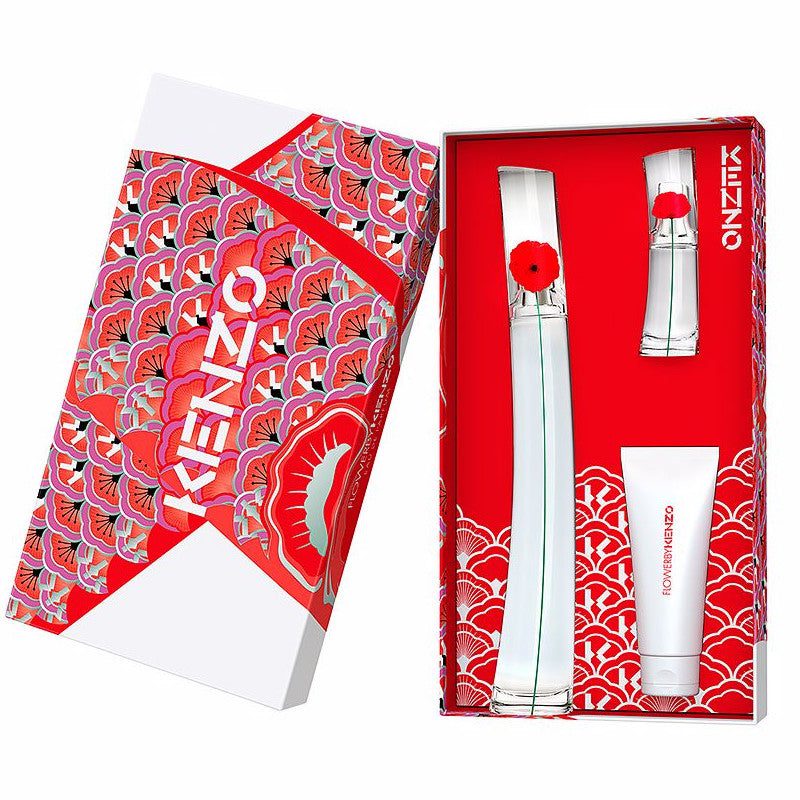 KenzoFlowerByKenzo_W_SetEdp100Ml_Edp15Ml_BodyMilk75Ml_ac0a47ff-3087-4c0a-8d68-7c7eeb168c51 Kenzo Flower By Kenzo Gift Set For Women - Image 1