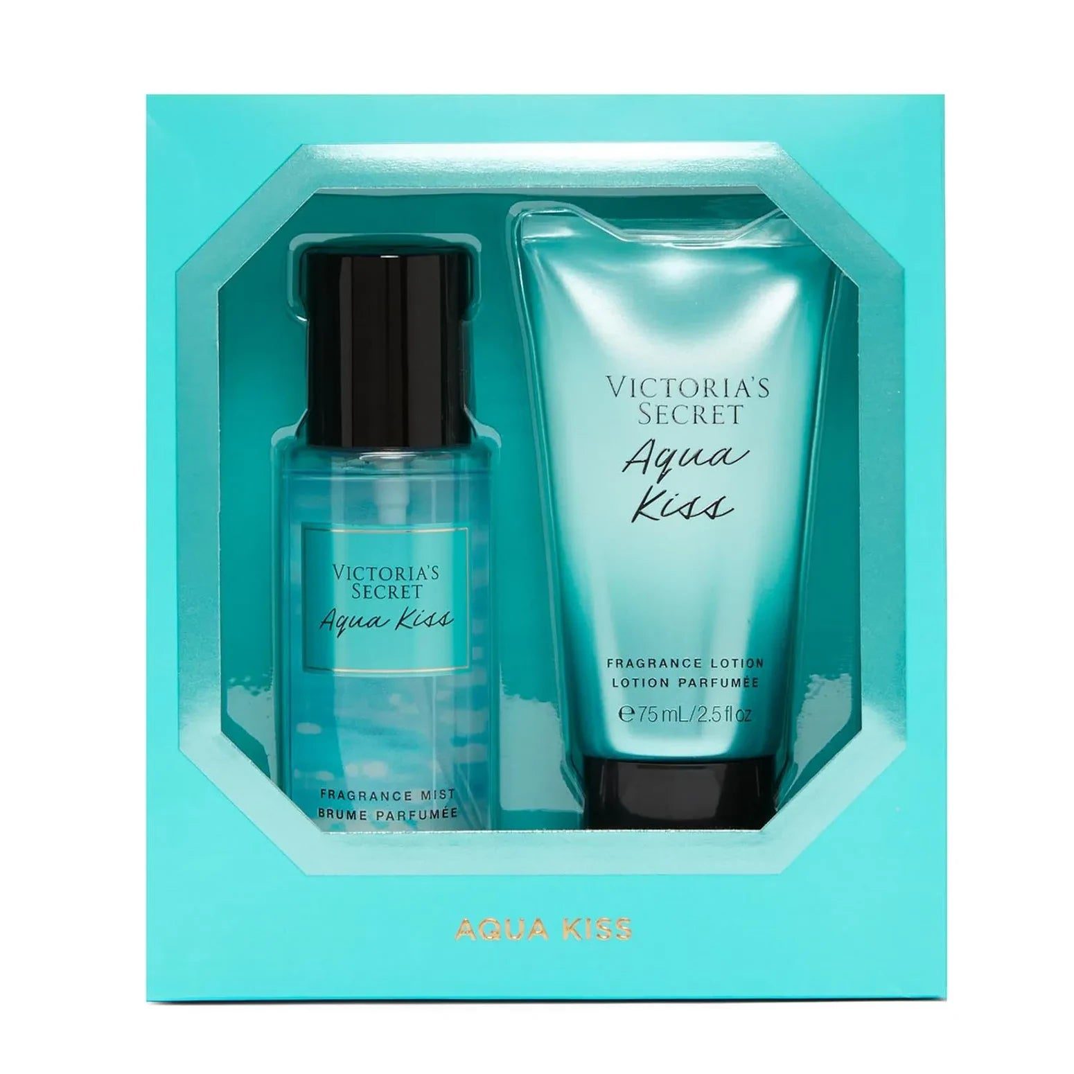 Victoria_sSecretAquaKiss2P_75mlMist_75mlLotion Victoria's Secret Aqua Kiss Gift Set For Women - Image 1