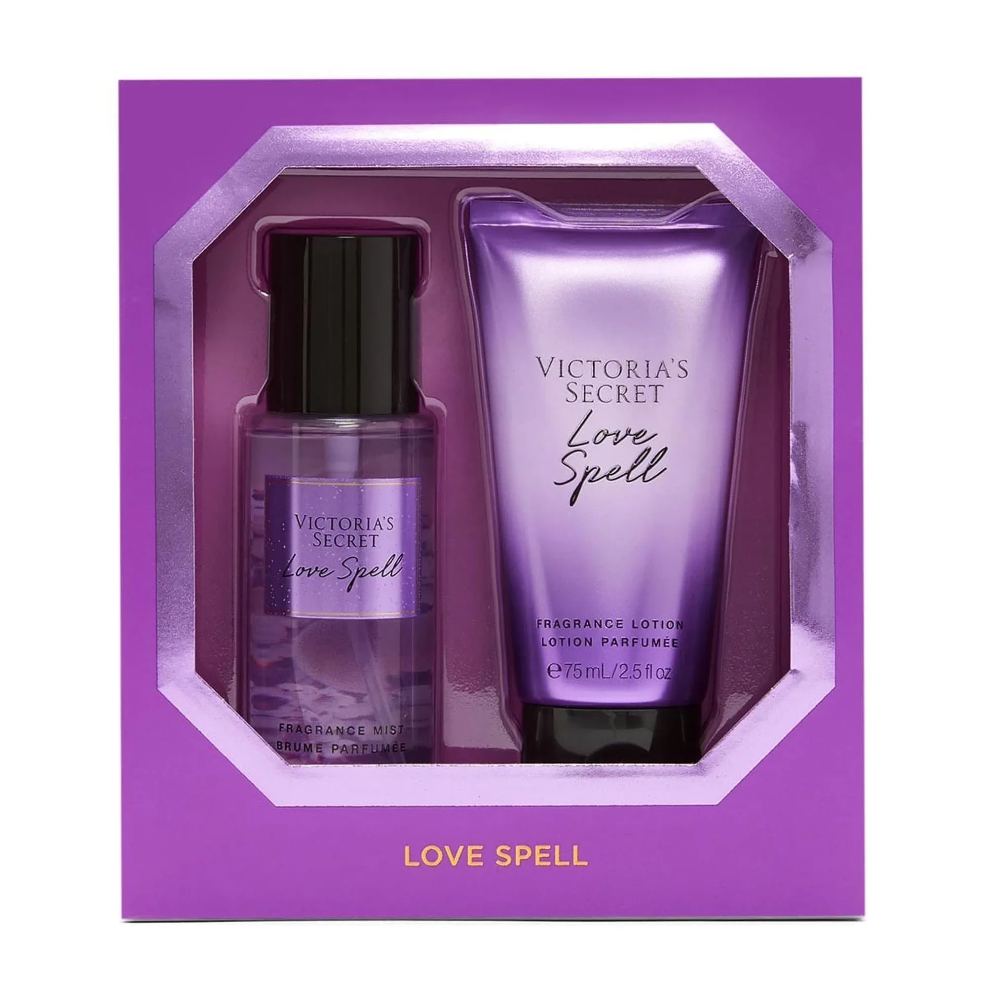 Victoria_sSecretLoveSpell2P_75mlMist_75mlLotion Victoria's Secret Love Spell Gift Set For Women - Image 1