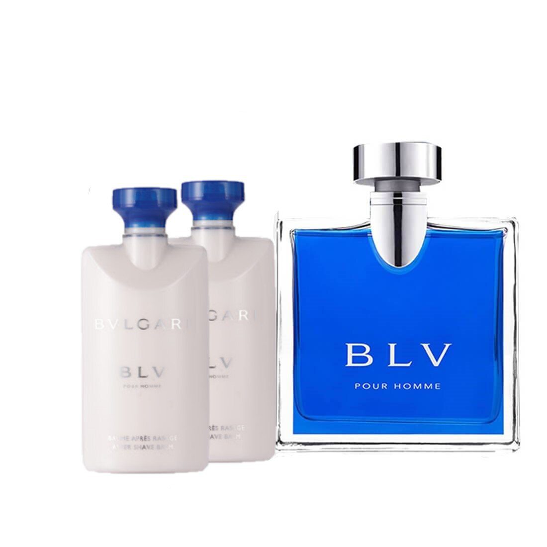 Bvlgari Blv Pour Homme For Men Set EDT 100 ml + Aftershave Balm 2 X 75 ml + Pouch - Image 2