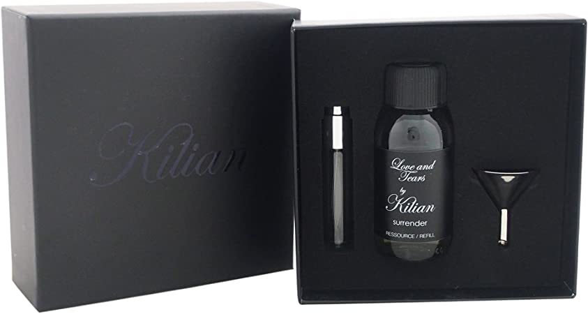 kilian_love_and_tears_surrender_unisex_set_edp_50_ml_refill_vial_7.5_ml_funnel_dropper_spray Kilian Love and Tears Unisex eau de parfum, vaporiser, 50 ml Refill + Vail 7.5 ml + Funnel + Dropper + Spray - Image 1