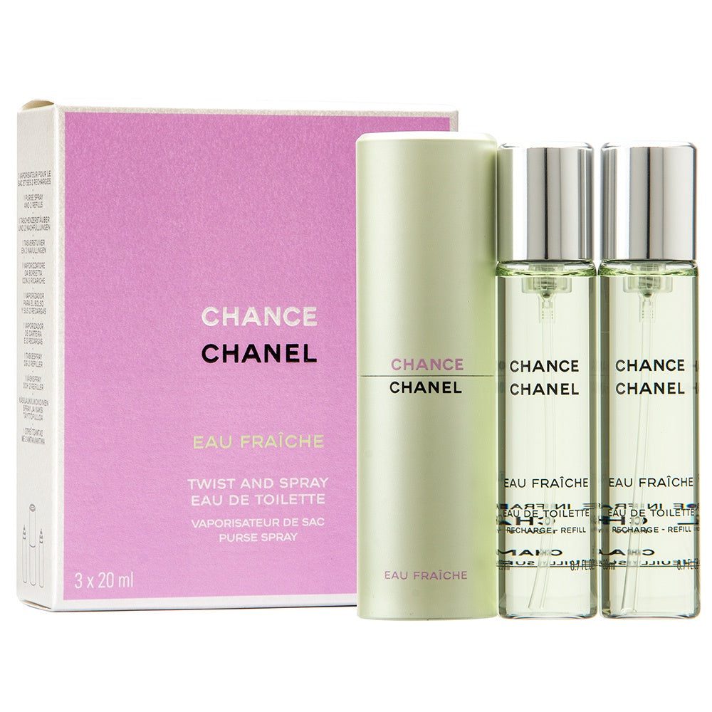 original_7a9b6cb7-7ac3-4898-9405-5ecdc2b9eecb CHANEL CHANCE EAU FRAICHE FOR WOMEN EDT 3x20 ml TRAVEL SPRAY REFILL - Image 1