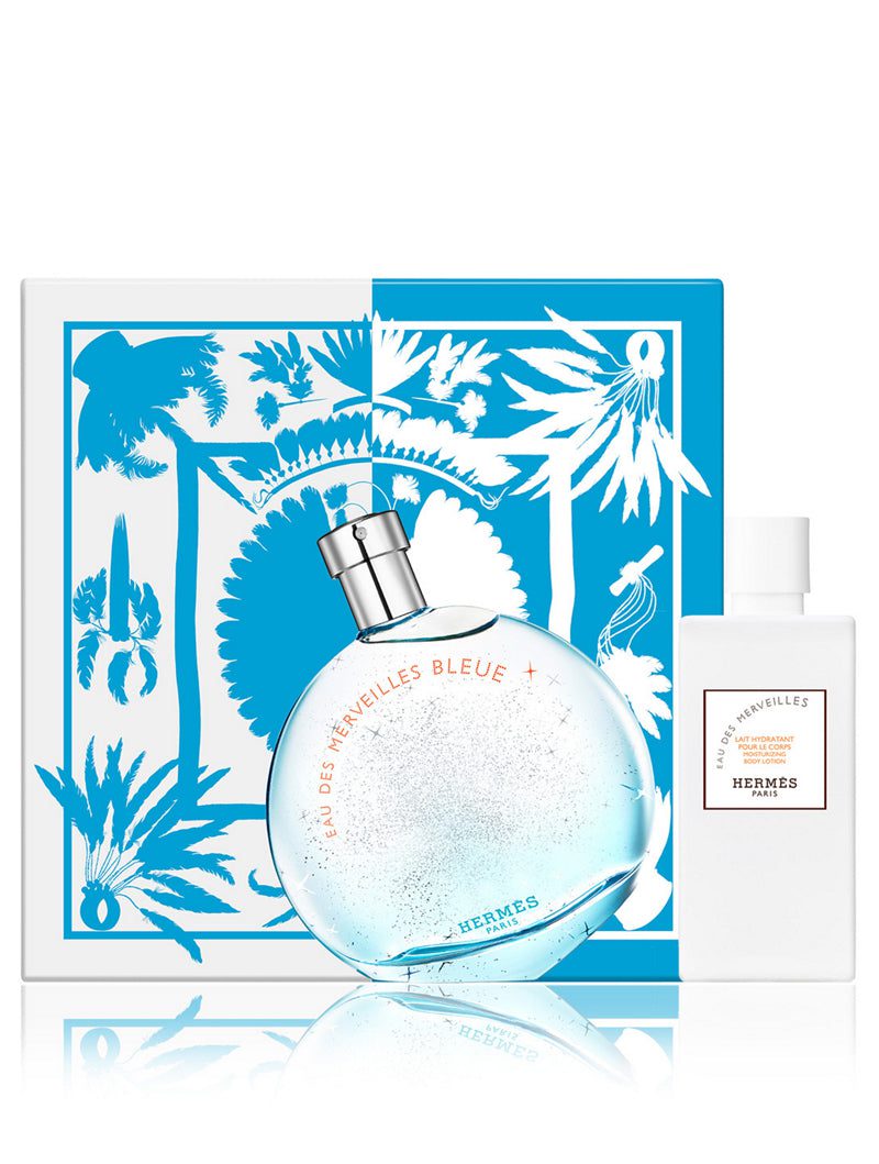 u_3346131797479_01 HERMES EAU DES MERVEILLES BLEUE FOR WOMEN SET EDT 100 ml + MOISTURIZING BODY LOTION 80 ml - Image 1